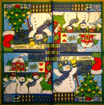 121 Snowman - 3-ply (blue) - Ihr